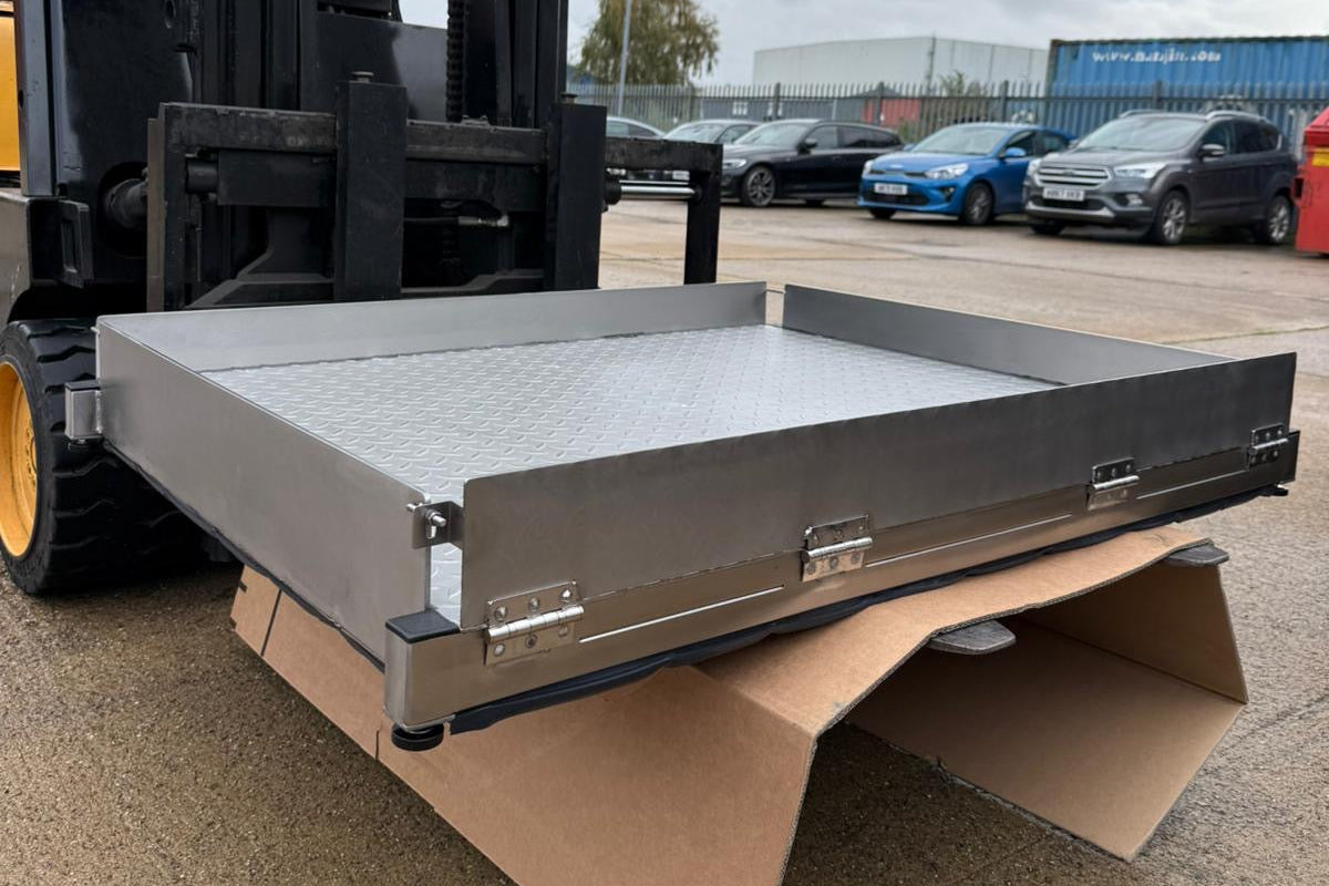 Plinth fabricated in our Wisbech facility, ready for transport.