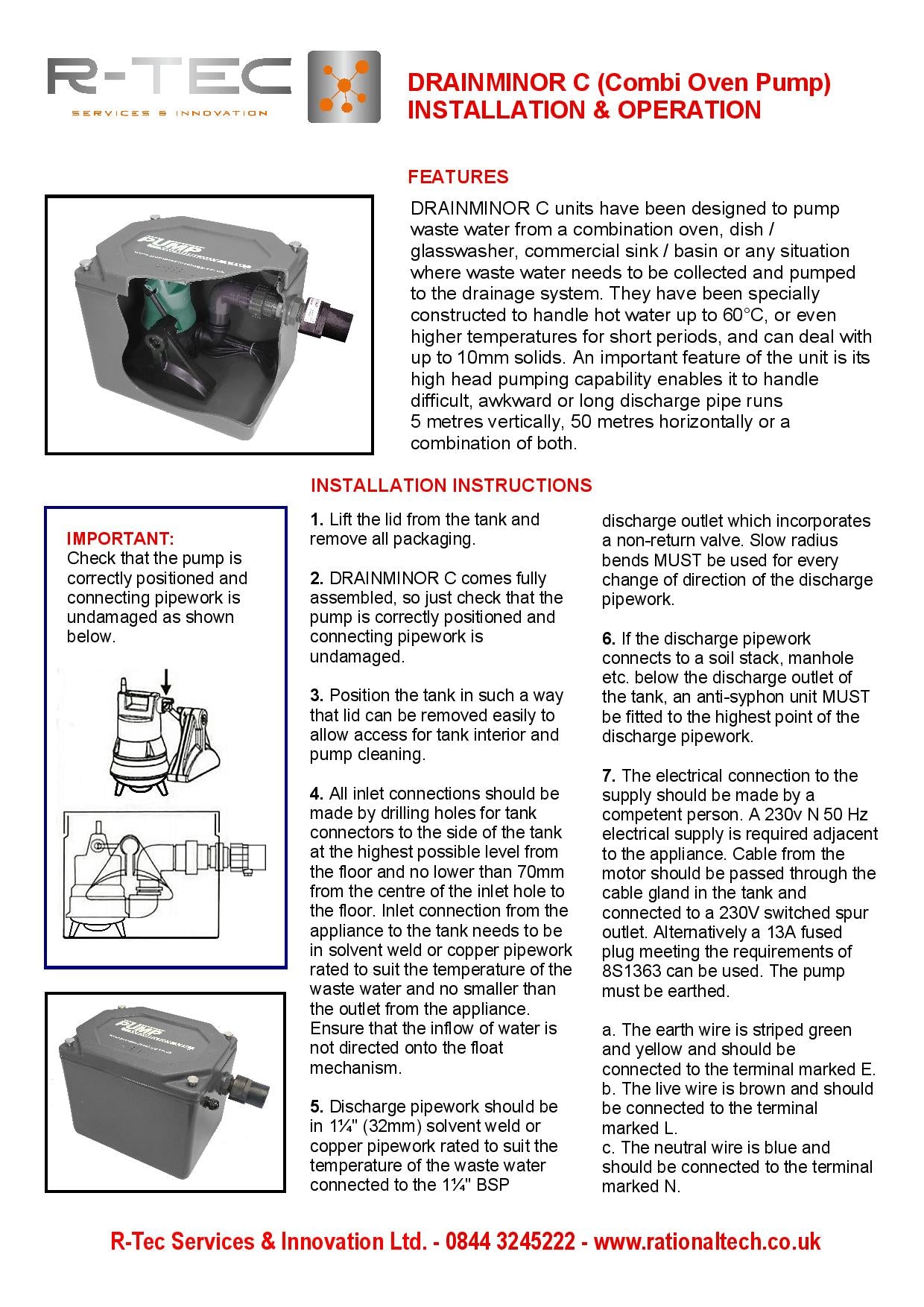 Drain pump - Drain Minor C