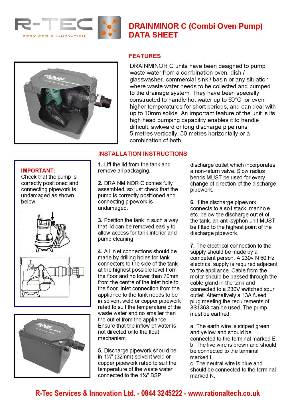 Drain pump - Drain Minor C